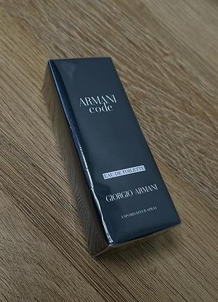 Чоловіча туалетна вода armani armani code