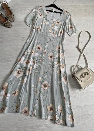 Сукня міді на ґудзиках h&m