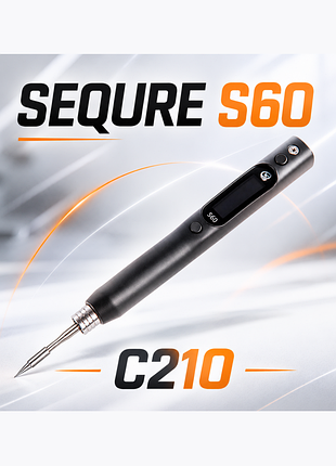 Паяльник sequre s60 на жалах c210 60w (набор)