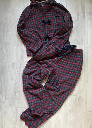 Жіноча піжама тепла, фланелева, у клітинку, primark, розмір м