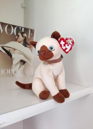Мягкая игрушка сиамская кошка ty кот