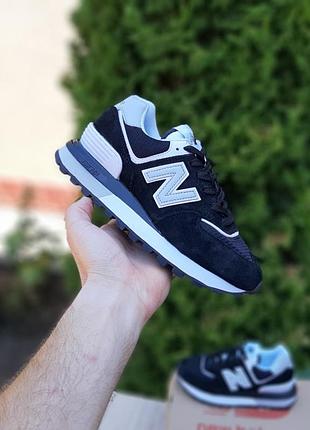 New balance 574 legacy черные с белым