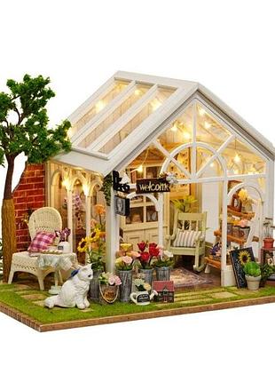 Румбокс сонячний квітковий будиночок roombox sunshine greenhouse house diy a-067