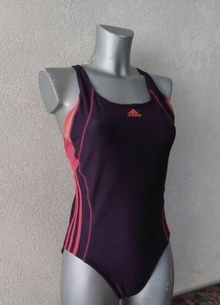 42 (14 )m-l, adidas,оригинал, темно фиолетовый купальник для плавания
