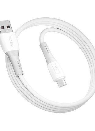 Кабель для зарядки и обмена данными usb ridea rc-si35 siliconepro 60w 20v/3a usb-type c 1 м белый