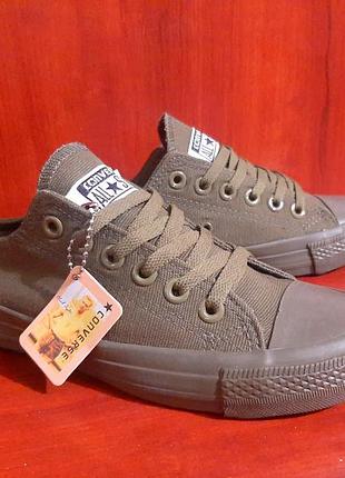 Нові кеди converse all star mono хакі 36 розмір | стильні кеди унісекс 36 р. (24 см) -1000 грн