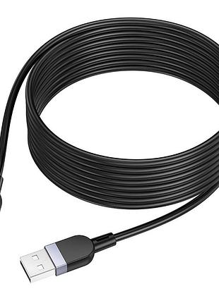 Кабель синхронизации hoco x109 silicone 2.4a usb to lightning 3m black (35925_3605830)