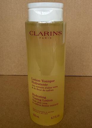 Clarins hydrating toning lotion  зволожуючий тонік для нормальної та сухої шкіри 200ml