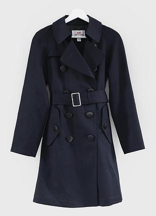 Жіночий двобортний вовняний тренч плащ h&m x comme des garçons size s