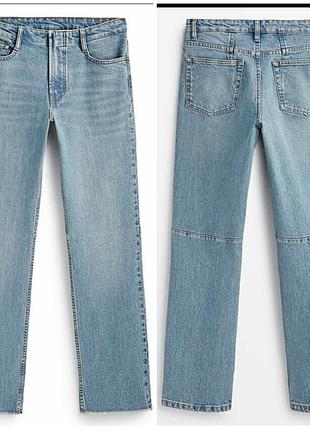 Джинсы женские голубые прямые оригинал massimo dutti.