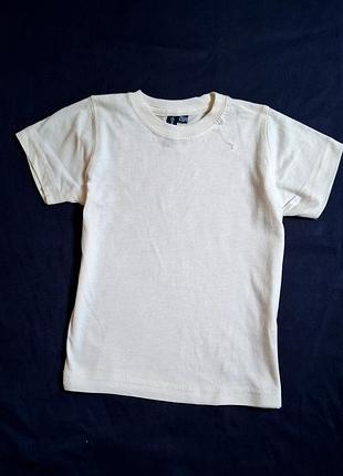 Белые айвори молочные базовые футболки mini gang basic one хлопковые на 2 года