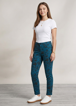 Брюки джинсы в цветы h&amp;m 158-164cm