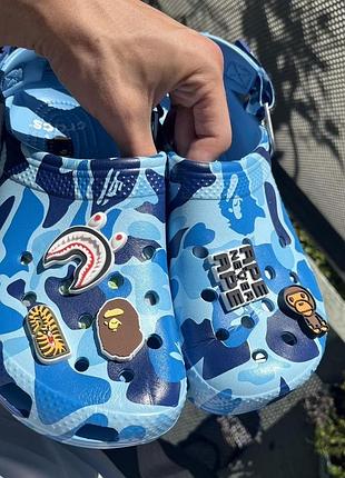 Тапки crocs x bape