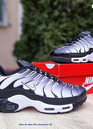 Nike air max plus sneakers tn white black білі з чорним