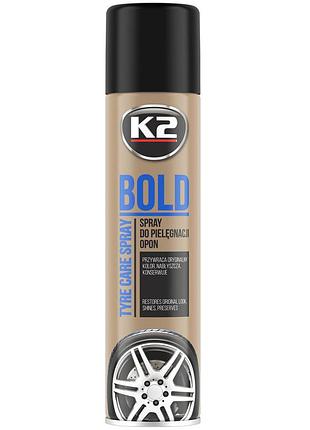 Спрей для полірування та догляду за шинами k2 bold 600 мл аерозоль 600ml k156
