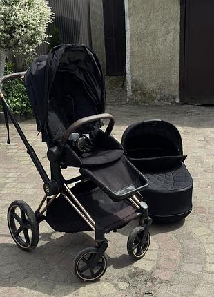 Коляска 2в1  cybex priam rose gold