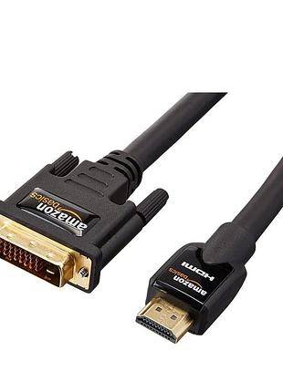Кабель перехідник hdmi - dvi (ff) amazonbasics 3м
