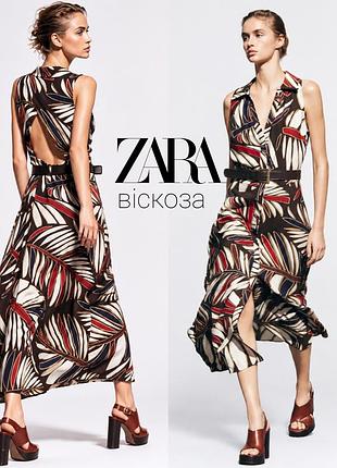 Zara сукня сорочка міді з ременем