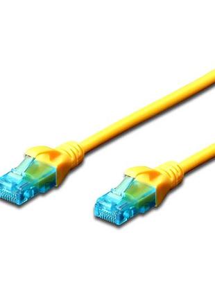 Кабель сетевой digitus cat. 5e u-utp, 2 метра, желтый