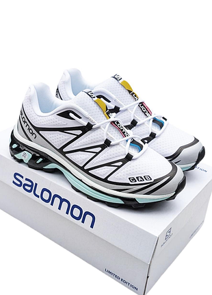 Кроссовки женские мужские/подростковые salomon xt 6 белые летние демисезонные весна-лето-осень текстиль размер 37-41 новые 1201
