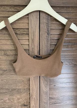 Топ жіночий zara коричневий