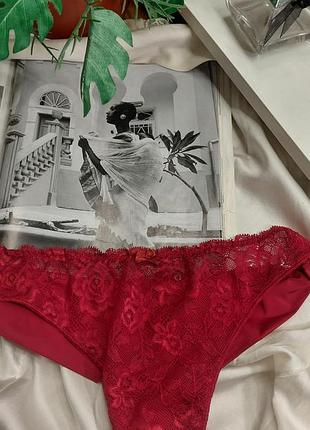 Кружевные трусики бразильяны из микрофибры intimissimi