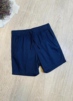 Дитячі стильні класичні шорти для хлопчика 152 см primark темно-сині з кишенями