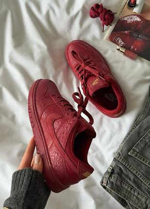 😍 женские кроссовки nike dunk croc red