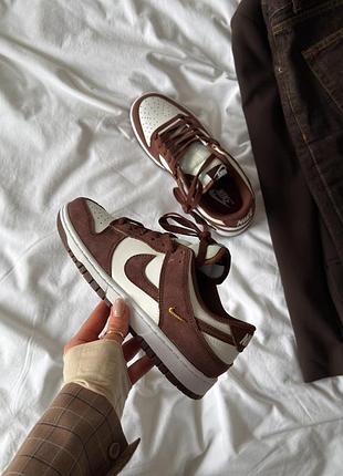 😍 женские кроссовки nike sb dunk low sail red sepia-metallic gold / стильные кроссовки на каждый день