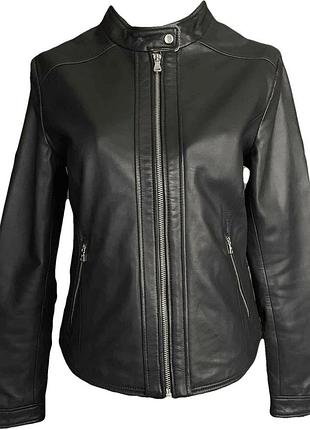 Женская кожаная куртка massimo dutti