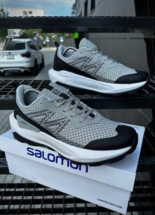 Кроссовки мужские salomon elixir activ, черно-серые летние демисезонные весна-лето-осень текстиль размер 41-44 новые 3051-6