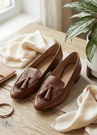 Лофери балетки шкіряні від іспанського бренду massimo dutti