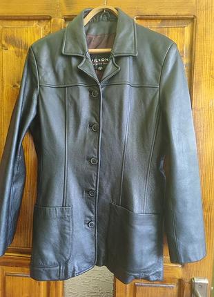 Винтажная кожаная куртка -пиджак wilsons the leather expert's, оригинал!!!!90s y2k.