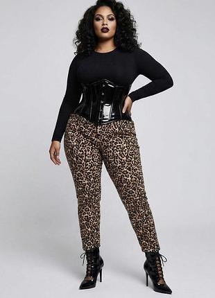 Джинси скінні батал plus size лео