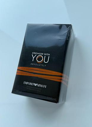 Уцінка armani emporio armani stronger with you absolutely 100мл примята коробка