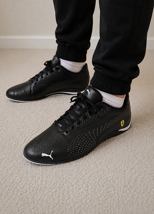 Кроссовки черные puma scuderia ferrari drift cat 5 ultra ii 38 unisex