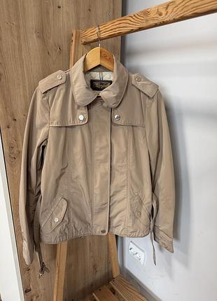 Жіноча куртка massimo dutti вітрівка м массімо дутті бежева святкова куртка