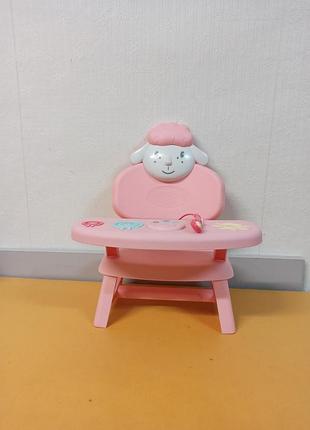 Інтерактивний стільчик для годування ляльки zapf creation baby annabell lunch time table. без аксесуарів,