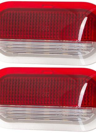 Фари vw bora golf iii iv new beetle polo iv sharan touran vento біло-червоні led 2 шт.