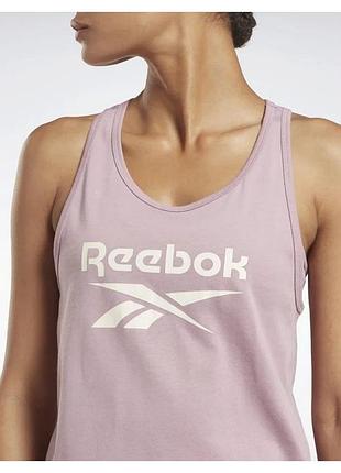 Рожева майка reebok identity tank top | спортивна майка рібок оригінал s-m