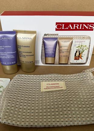 Clarins nutri-lumiere набір для догляду за обличчям 15х15х0,9ml