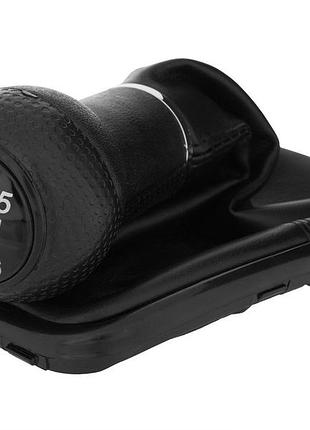 Vw bora 98-05 ручка перемикання передач чорна 6 передач + чехол видвир 12 mm