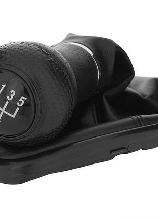 Vw bora 98-05 ручка перемикання передач чорна 5 передач + чохол відвір 12 mm