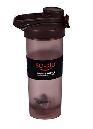 Шейкер спортивный so-kid r30231 700 мл с мешалкой пластиковый черный
