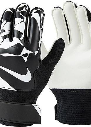 Вратарские детские перчатки nike match jr hq0258-010, чёрный, размер (eu) - 4