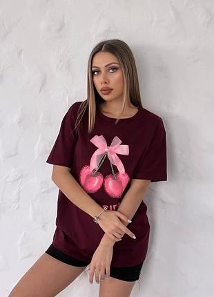 Футболка вишня 🍒