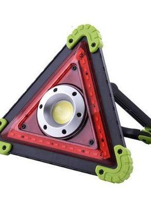Знак аварійний+led ll301/w837-cob+36smd red, 2x18650/4xaa, зу microusb, power bank