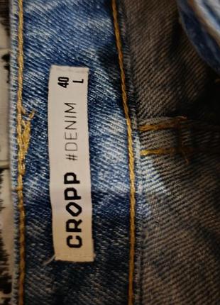 Джинсова міні спідниця cropp 5