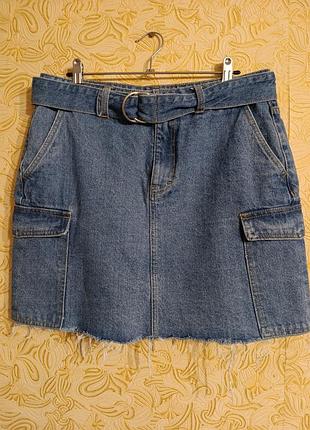 Джинсовая мини юбка cropp