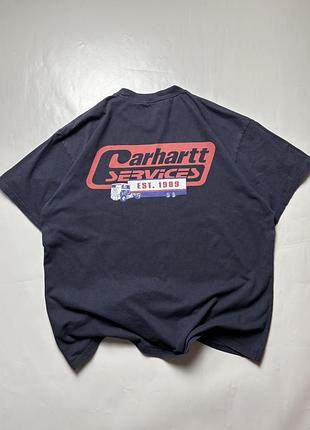 Carhartt big logo футболка